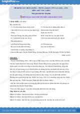 Đề khảo sát chất lượng đầu năm Văn 9 Phòng GD&ĐT Yên Lạc